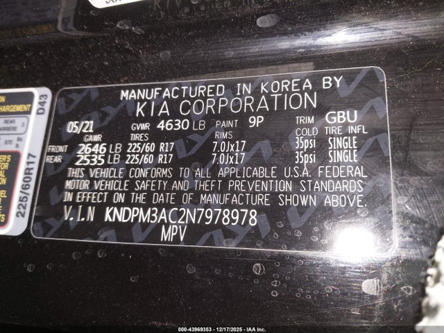 KIA Sportage Lx 2022 KNDPM3AC2N7978978 Image 9