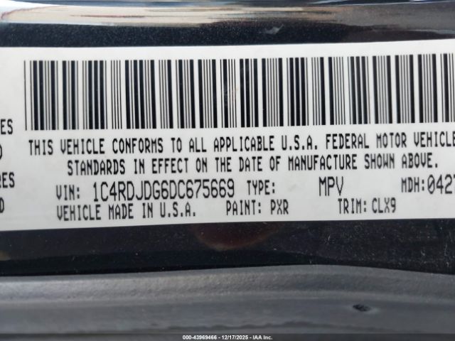 2013 DODGE DURANGO 1C4RDJDG6DC675669 Photo 8