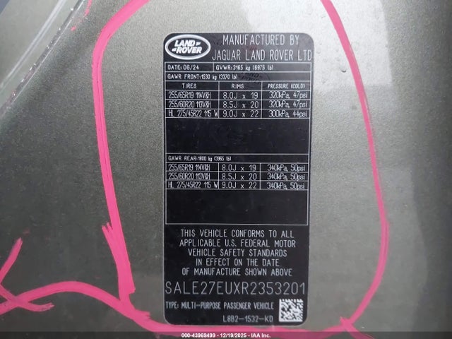 SALE27EUXR2353201 Land Rover Defender 110 P400 X-dynamic Se
