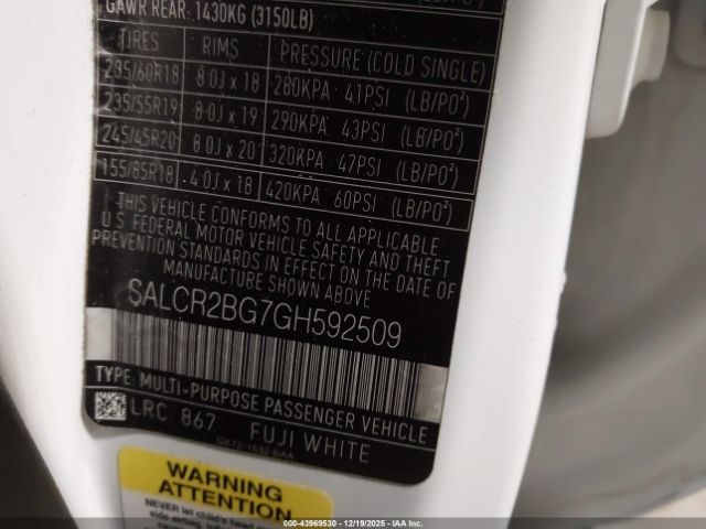 2016 LAND ROVER DISCOVERY SPORT SALCR2BG7GH592509 Photo 8