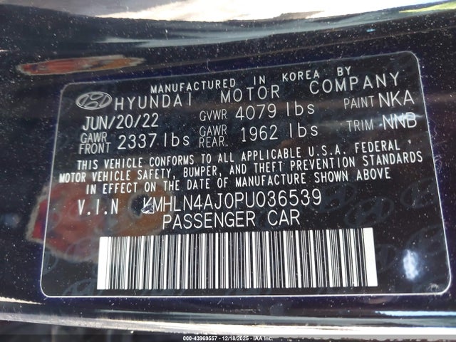KMHLN4AJ0PU036539 Hyundai Elantra Hybrid Limited