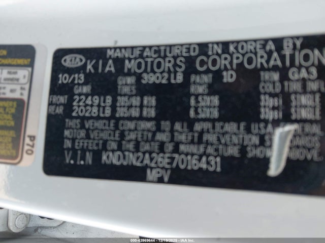 KIA Soul 2014 KNDJN2A26E7016431 Image 9