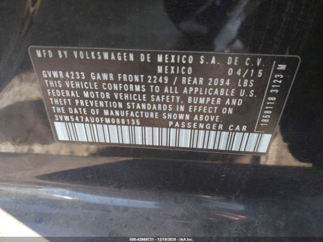 2015 VOLKSWAGEN GOLF GTI 3VW547AU0FM088135 Photo 8