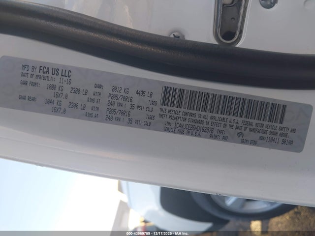 2017 JEEP COMPASS 1C4NJCEB6HD162976 Photo 8