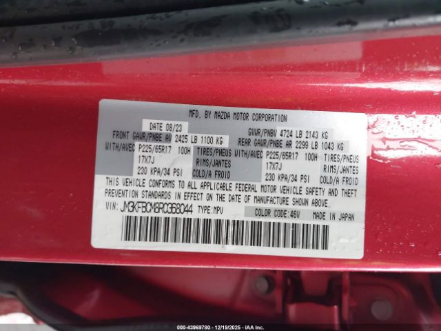 2024 MAZDA CX-5 JM3KFBCM8R0368044 Photo 8