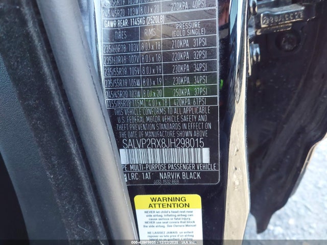 Продаж на аукціоні авто 2018 Land Rover Range Rover Evoque Se/se Premium, vin: SALVP2RX8JH298015, номер лоту: 43969805
