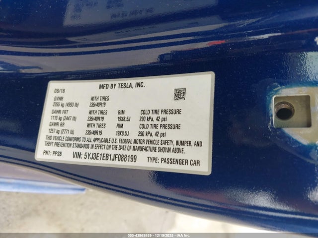 2018 TESLA MODEL 3 5YJ3E1EB1JF088199 Photo 8