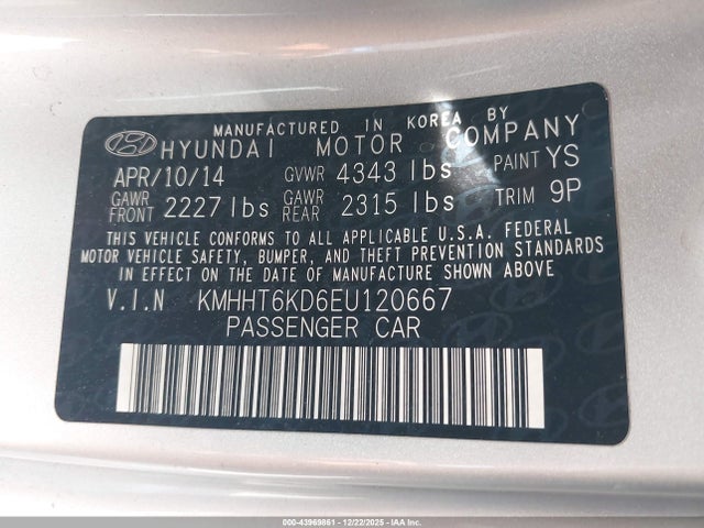 KMHHT6KD6EU120667 Hyundai dohc theta - fr