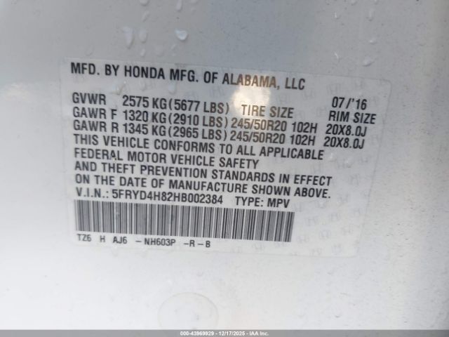 2017 ACURA MDX 5FRYD4H82HB002384 Photo 8