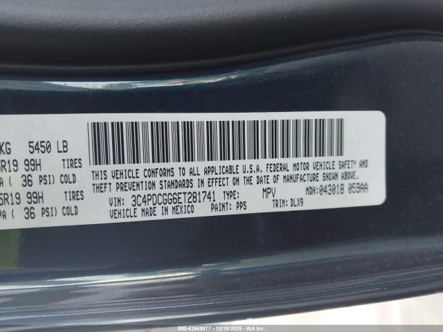 Dodge Journey Crossroad 2014 3C4PDCGG6ET281741 Image 9