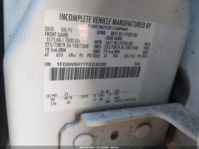 Ford F-550 Chassis Xl 2015 1FD0W5HY7FED32286 Image 8