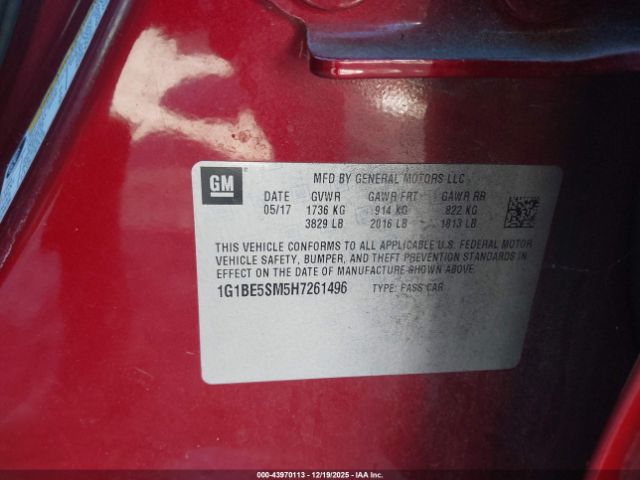 2017 CHEVROLET CRUZE 1G1BE5SM5H7261496 Photo 8