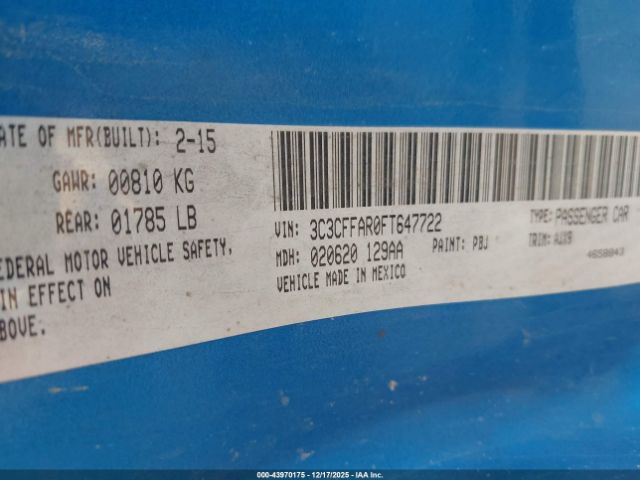 2015 FIAT 500 3C3CFFAR0FT647722 Photo 8