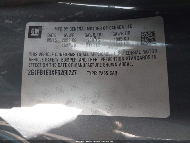 Chevrolet Camaro 2ls 2015 2G1FB1E3XF9266727 Image 9