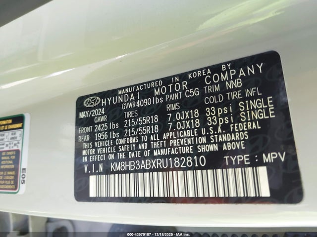 Hyundai Kona Sel 2024 KM8HB3ABXRU182810 Image 9