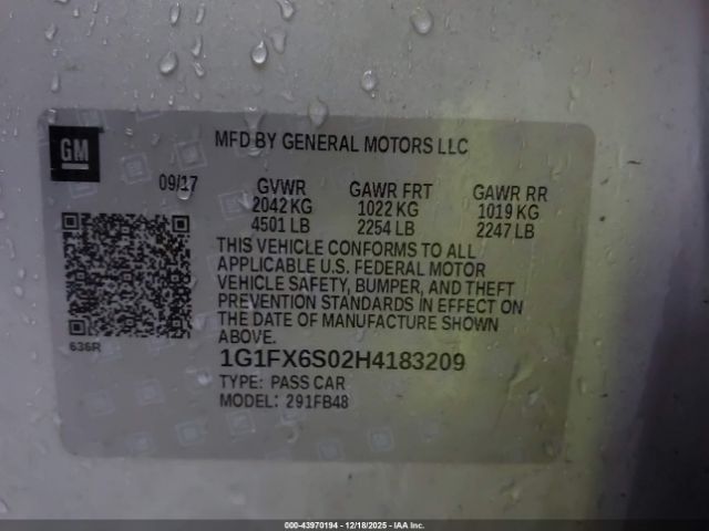 2017 CHEVROLET BOLT EV 1G1FX6S02H4183209 Photo 8