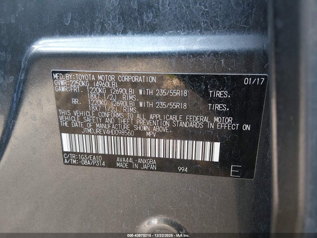 JTMDJREV4HD098560 Toyota Rav4 Hybrid Limited