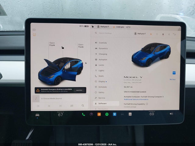 2021 TESLA MODEL Y 5YJYGDEEXMF224605 Photo 6