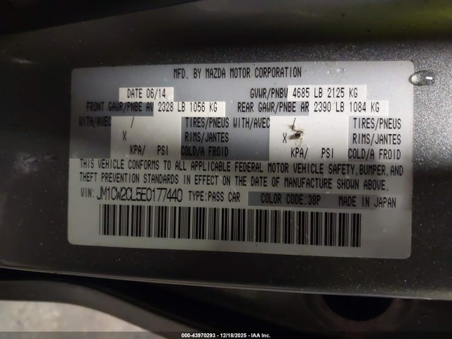 Mazda Mazda5 Touring 2014 JM1CW2CL5E0177440 Image 9