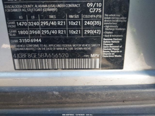 2011 MERCEDES-BENZ GL 550 4JGBF8GE5BA656520 Photo 8