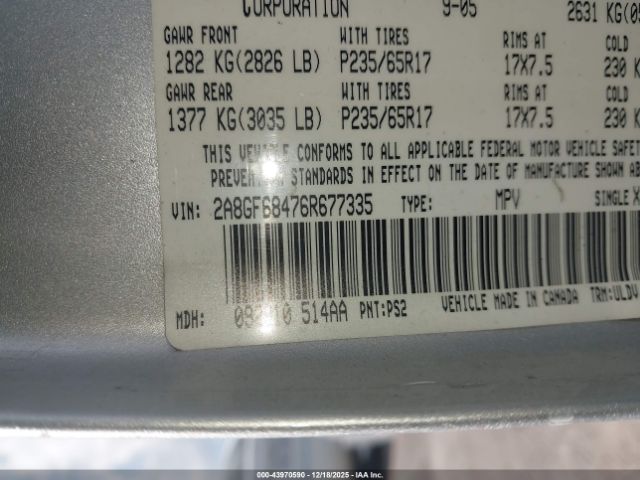 2006 CHRYSLER PACIFICA 2A8GF68476R677335 Photo 8