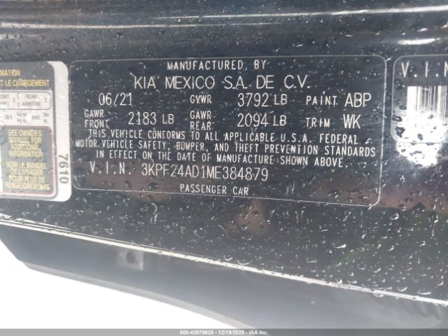 2021 KIA FORTE 3KPF24AD1ME384879 Photo 8