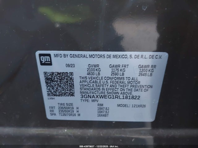 2024 CHEVROLET EQUINOX 3GNAXWEG1RL181822 Photo 8