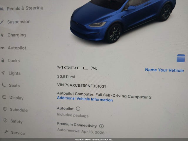 2022 TESLA MODEL X 7SAXCBE59NF331631 Photo 6