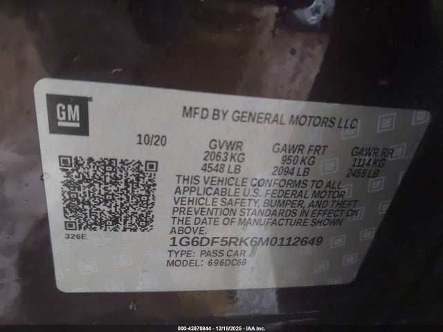 2021 CADILLAC CT4 1G6DF5RK6M0112649 Photo 8