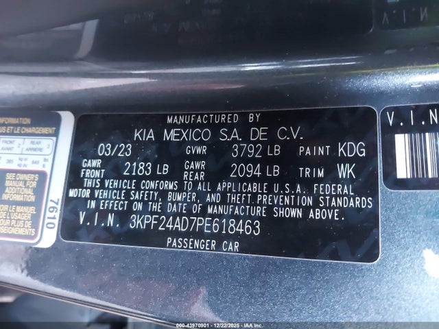 2023 KIA FORTE 3KPF24AD7PE618463 Photo 8