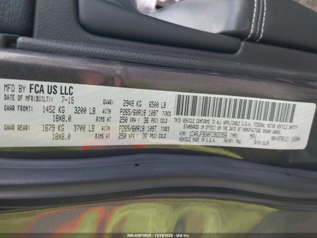 2015 JEEP GRAND CHEROKEE 1C4RJFBG0FC922356 Photo 8