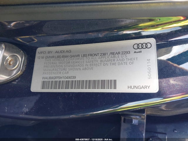 2017 AUDI A3 WAUB8GFF5H1049039 Photo 8