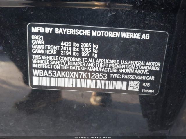 2022 BMW 228 GRAN COUPE WBA53AK0XN7K12853 Photo 8