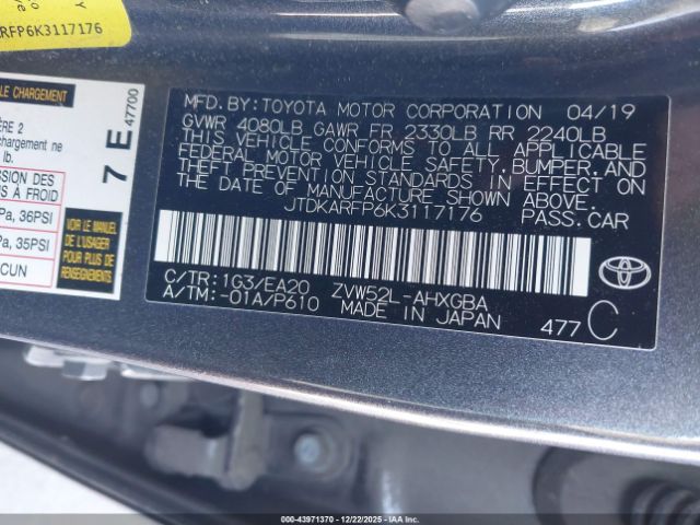 2019 TOYOTA PRIUS PRIME JTDKARFP6K3117176 Photo 8
