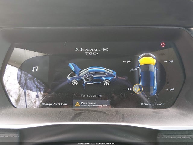43971427 :رقم المزاد ، 5YJSA1E21FF115724 vin ، 2015 Tesla Model S 70d/85d/p85d مزاد بيع