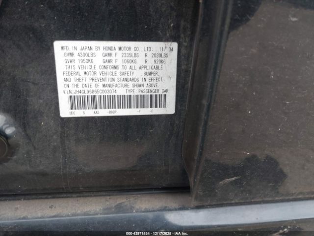 2005 ACURA TSX JH4CL96865C003074 Photo 8