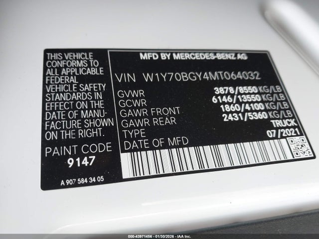 2021 MERCEDES-BENZ SPRINTER 1500 W1Y70BGY4MT064032 Photo 8