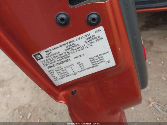 2004 CHEVROLET AVALANCHE 1500 3GNEC12T04G279534 Photo 8