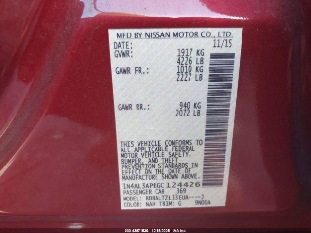 2016 NISSAN ALTIMA 1N4AL3AP6GC124426 Photo 8