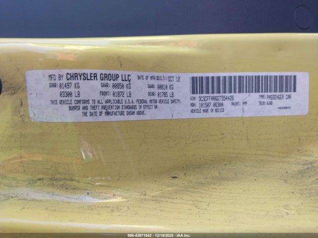 2013 FIAT 500 3C3CFFAR6DT554426 Photo 8