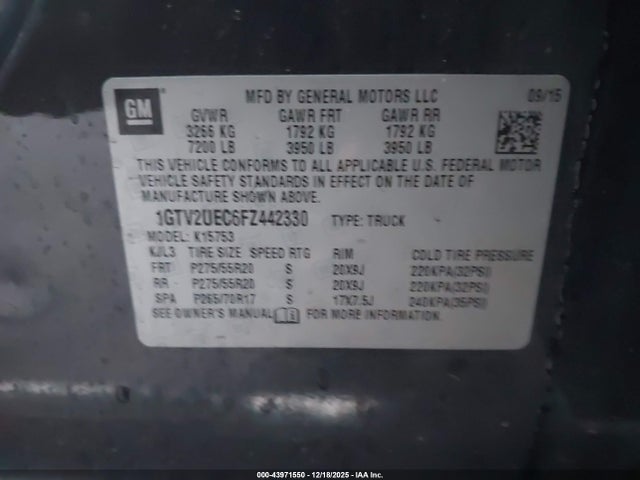 GMC Sierra 1500 Sle 2015 1GTV2UEC6FZ442330 Image 25