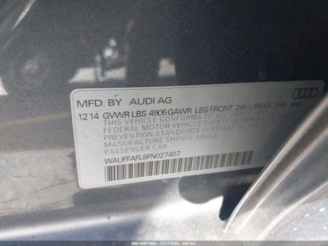 2015 AUDI A4 WAUFFAFL8FN027407 Photo 8