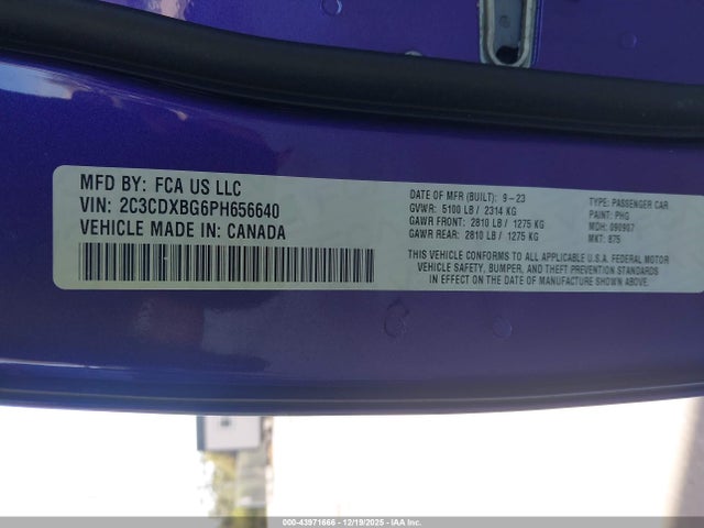 2023 DODGE CHARGER 2C3CDXBG6PH656640 Photo 8