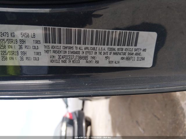 2018 DODGE JOURNEY 3C4PDCEG7JT380985 Photo 8