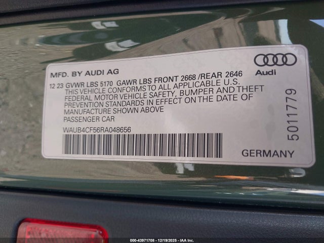 2024 AUDI S5 SPORTBACK WAUB4CF56RA048656 Photo 8