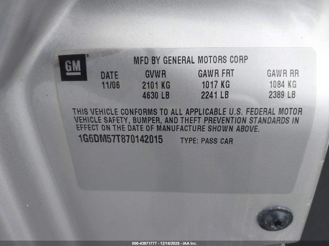 2007 CADILLAC CTS 1G6DM57T870142015 Photo 8