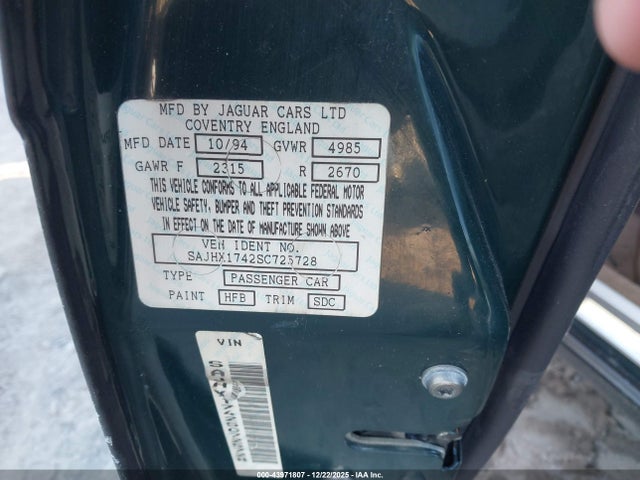 1995 JAGUAR XJ6 SAJHX1742SC725728 Photo 8