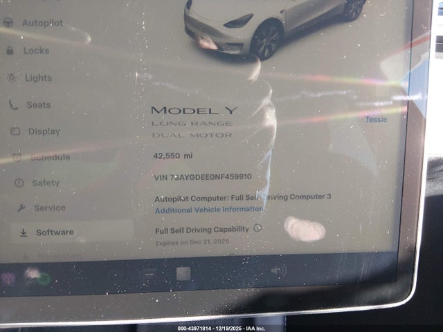 2022 TESLA MODEL Y 7SAYGDEE0NF459910 Photo 6