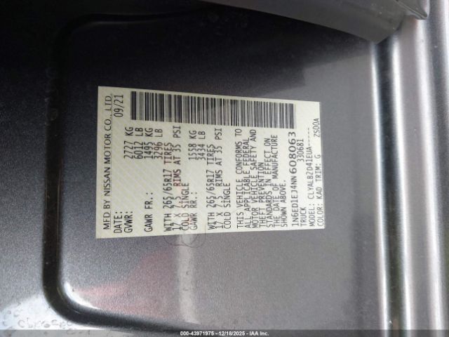 2022 NISSAN FRONTIER 1N6ED1EJ4NN608063 Photo 8