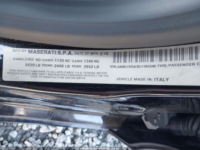 2016 MASERATI GHIBLI ZAM57XSA3G1185340 Photo 8